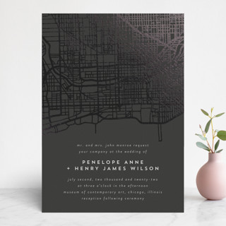 Chicago Foil-Pressed Wedding Invitations
