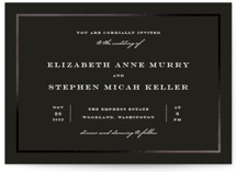 Debonair Foil-Pressed Wedding Invitations