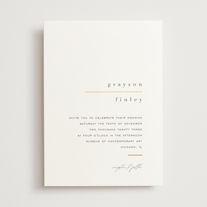 Inlined Foil-Pressed Wedding Invitations by Robin Ott | Minted