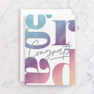 Gradient Grad Individual Graduation Greeting Cards