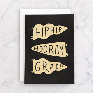 Hip Hip Hooray Grad Individual Graduation Greeting Cards