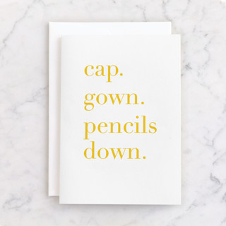 Pencils Down Individual Graduation Greeting Cards