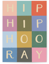 Hip Hip Hooray Individual Graduation Greeting Cards
