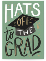 Hats off Toss Individual Graduation Greeting Cards