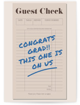 This one is on us Individual Graduation Greeting Cards