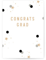 Congrats Grad Confetti Individual Graduation Greeting Cards