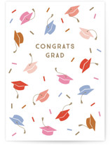 Colorful Confetti Grad Individual Graduation Greeting Cards