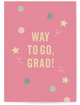 way to go Individual Graduation Greeting Cards