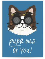 Purr-Oud Of You! Individual Graduation Greeting Cards