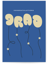 grad balloons Individual Graduation Greeting Cards