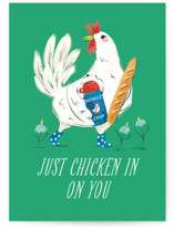 Chicken in on You Individual Get Well Greeting Cards