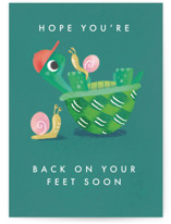brave little tortoise Individual Get Well Greeting Cards