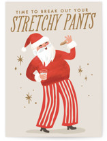 Stretchy pants Individual Holiday Greeting Cards