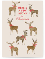 Christmas Bucks Individual Holiday Greeting Cards