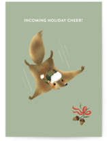 Holiday Flying Squirrel Individual Holiday Greeting Cards