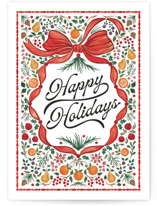 Ribbon Wreath Individual Holiday Greeting Cards