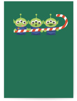 Disney and Pixar's Candy Cane Aliens Individual Holiday Greeting Cards