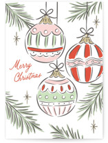 Bright Ornaments Individual Holiday Greeting Cards