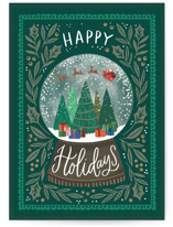 Holiday Snow Globe Individual Holiday Greeting Cards