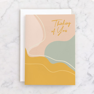 Earthy Abstract Thinking of You Individual Just Because Greeting Cards