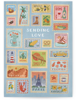 Stamps Sending Love Individual Just Because Greeting Cards