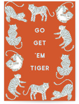 Go Get 'Em Tiger Individual Just Because Greeting Cards