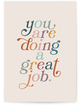Doing a great job Individual Just Because Greeting Cards