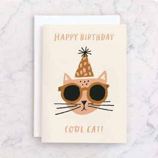 Cool Cat Individual Kid's Birthday Greeting Cards