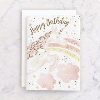 Unicorn Sky Individual Kid's Birthday Greeting Cards