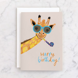 Playful giraffe Individual Kid's Birthday Greeting Cards