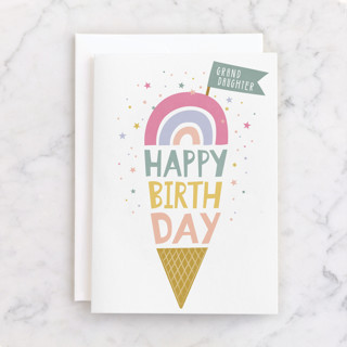 party cone Individual Kid's Birthday Greeting Cards