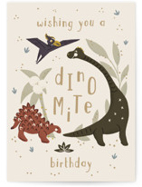 Dinomite Birthday Individual Kid's Birthday Greeting Cards