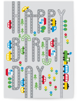 HAPPY TRAFFIC Individual Kid's Birthday Greeting Cards
