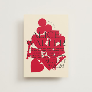 Pair of Hearts from Disney's Alice In Wonderland Petite Wedding Invitations