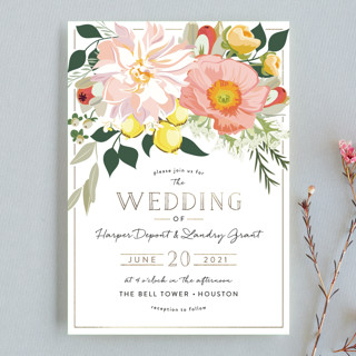 Spring Blooms Petite Wedding Invitations