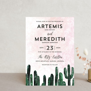 Cacti Petite Wedding Invitations