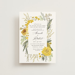 Organic Florals Petite Wedding Invitations