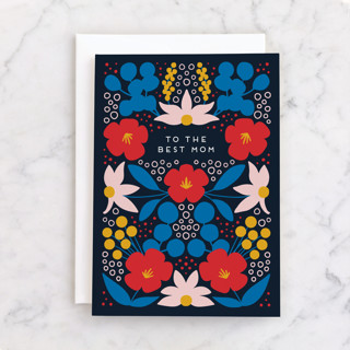 Folk Flowers Individual Mother's Day Greeting Cards