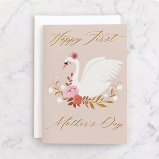 First Mother's Day Swan Individual Mother's Day Greeting Cards