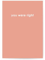you were right Individual Mother's Day Greeting Cards