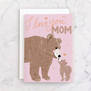 mom & baby bear Individual Mother's Day Greeting Cards