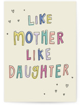 Like Mother Like Daughter Individual Mother's Day Greeting Cards