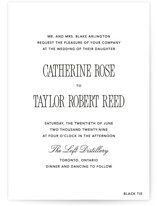 Formal Minimalist Wedding Invitations