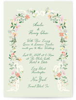 spring draped garland Wedding Invitations