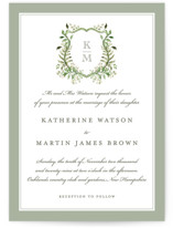 Greenery crest Wedding Invitations