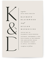 Modern Monogram Wedding Invitations