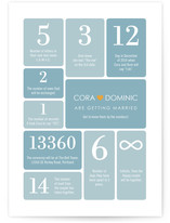 Wedding by Numbers Wedding Invitations