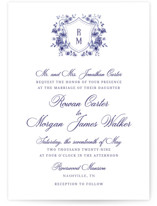 Blooming Crest Wedding Invitations