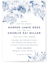 Poetic Watercolor Flowers Wedding Invitations