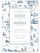 Aspen Toile Wedding Invitations